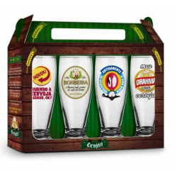 CONJUNTO 4 COPOS MUNICH – SÁTIRAS CERVEJAS – CERVEJAS NACIONAIS