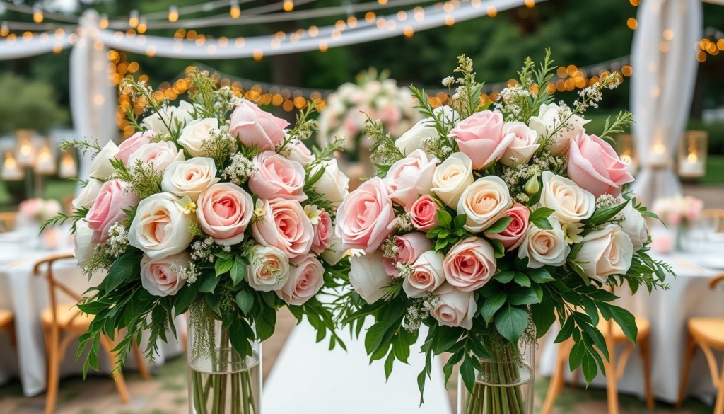 temas de casamento e correspondência floral: arranjos florais para casamento 2024 